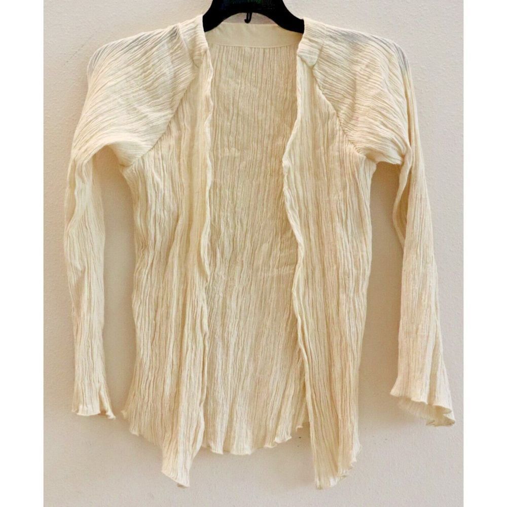 Savannah Morrow Women's Sz XS Beige Open Front Sample Cardigan $300